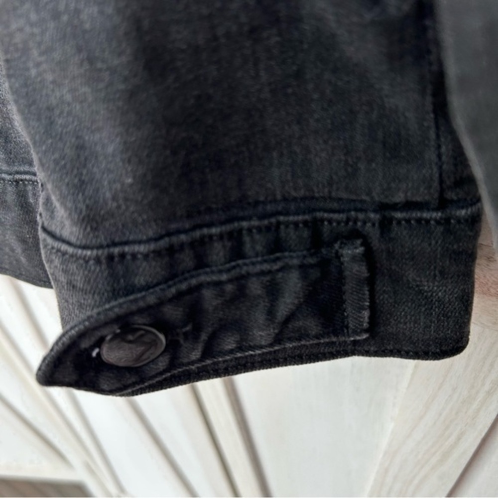 💋J Brand black charcoal denim jean jacket 🧥 XS worn 2x - Picture 8 of 9